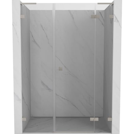 Mexen Lunar L porte de douche pivotante à droite 160 cm, transparent, nickel brossé - 834SL-160-050-97-00-P