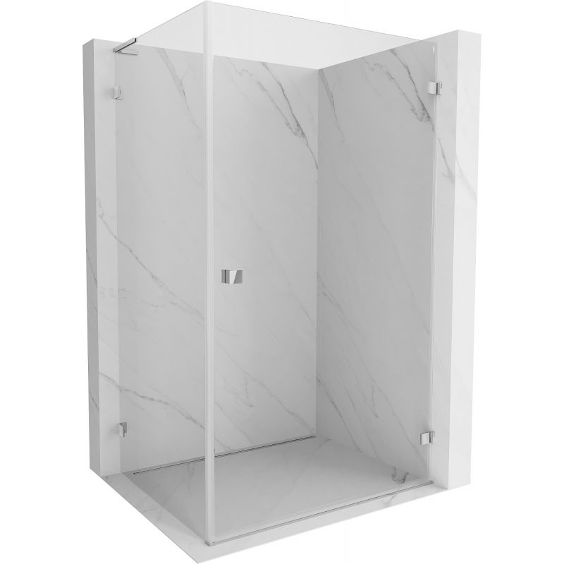 Mexen Lunar-B L cabine de douche pivotante droite 100 x 90 cm, transparent, chrome - 832L-100-090-01-00-P