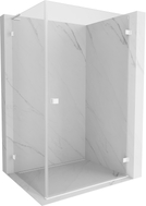 Mexen Lunar-B L cabine de douche pivotante droite 90 x 80 cm, transparente, blanche - 832L-090-080-20-00-P