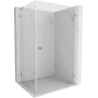 Mexen Lunar-B L cabine de douche pivotante droite 75 x 70 cm, transparente, dorée - 832L-075-070-50-00-P