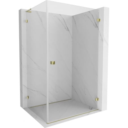 Mexen Lunar-B L cabine de douche pivotante droite 100 x 80 cm, transparent, or - 832L-100-080-50-00-P