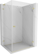 Mexen Lunar-B L cabine de douche pivotante droite 100 x 90 cm, transparent, or brossé - 832L-100-090-55-00-P