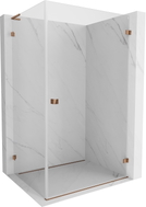 Mexen Lunar-B L cabine de douche pivotante droite 95 x 80 cm, transparent, or rose - 832L-095-080-60-00-P