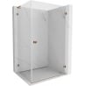 Mexen Lunar-B L cabine de douche pivotante droite 85 x 80 cm, transparent, or rose - 832L-085-080-60-00-P