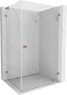 Mexen Lunar-B L cabine de douche battante droite 100 x 80 cm, transparent, cuivre brossé - 832L-100-080-65-00-P