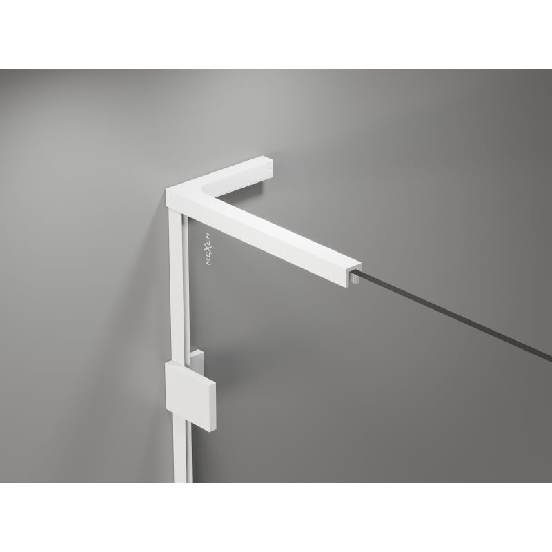 Mexen Lunar L paroi de baignoire à 2 volets à gauche 100 x 150 cm, transparent, blanc - 897L-100-100-20-00-L