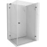 Mexen Lunar-B L cabine de douche pivotante droite 90 x 80 cm, transparent, gris pistolet brossé - 832L-090-080-66-00-P