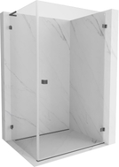 Mexen Lunar-B L cabine de douche pivotante droite 85 x 80 cm, transparent, gris pistolet brossé - 832L-085-080-66-00-P