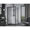 Mexen Apia cabine de douche coulissante 135 x 70 cm, transparente, noire - 840-135-070-70-00