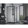 Mexen Apia cabine de douche coulissante 135 x 70 cm, transparente, noire - 840-135-070-70-00