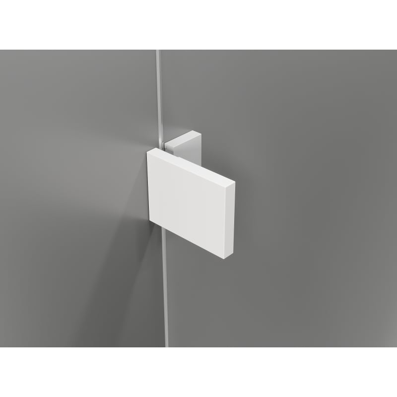 Mexen Lunar L paroi de baignoire à 2 volets gauche 120 x 150 cm, transparent, blanc - 897L-120-100-20-00-L