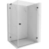 Mexen Lunar-B L cabine de douche battante droite 95 x 90 cm, transparent, noir - 832L-095-090-70-00-P