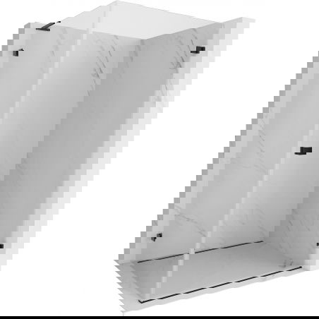 Cabine de douche pliante Mexen Lunar-B L, droite 100 x 80 cm, transparent, noire - 832L-100-080-70-00-P