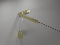 Mexen Lunar L pare-douche de baignoire 2 volets à gauche 110 x 150 cm, transparent, doré - 897L-110-100-50-00-L
