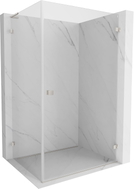 Mexen Lunar-B L cabine de douche pivotante droite 100 x 80 cm, transparent, nickel brossé - 832L-100-080-97-00-P