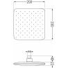 Mexen D-62 douche de tête 20x20 cm, noire - 79762-70