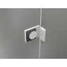 Mexen Lunar L paravent de bain 2 volets droit 120 x 150 cm, transparent, blanc - 897L-120-100-20-00-P