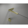 Mexen Lunar L paroi de bain 2 volets droit 80 x 150 cm, transparent, doré brossé - 897L-080-100-55-00-P