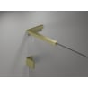 Mexen Lunar L paroi de baignoire 2 volets droite 90 x 150 cm, transparent, doré brossé - 897L-090-100-55-00-P