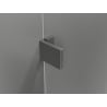 Mexen Lunar L paroi de baignoire à 2 battants droite 80 x 150 cm, transparent, gris canon brossé - 897L-080-100-66-00-P