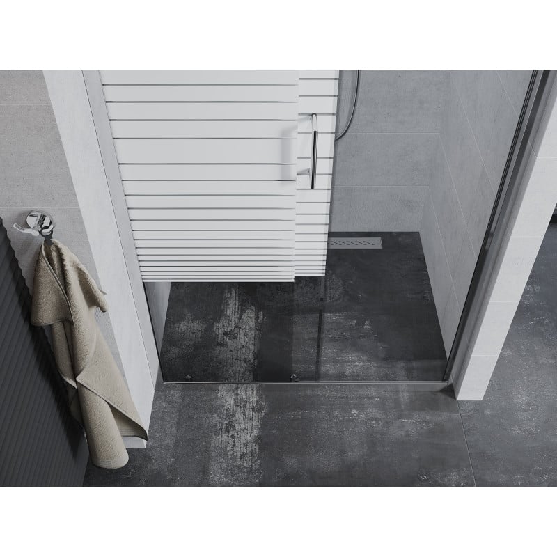 Mexen Apia porte de douche coulissante 150 cm, bandes, chrome - 845-150-000-01-20
