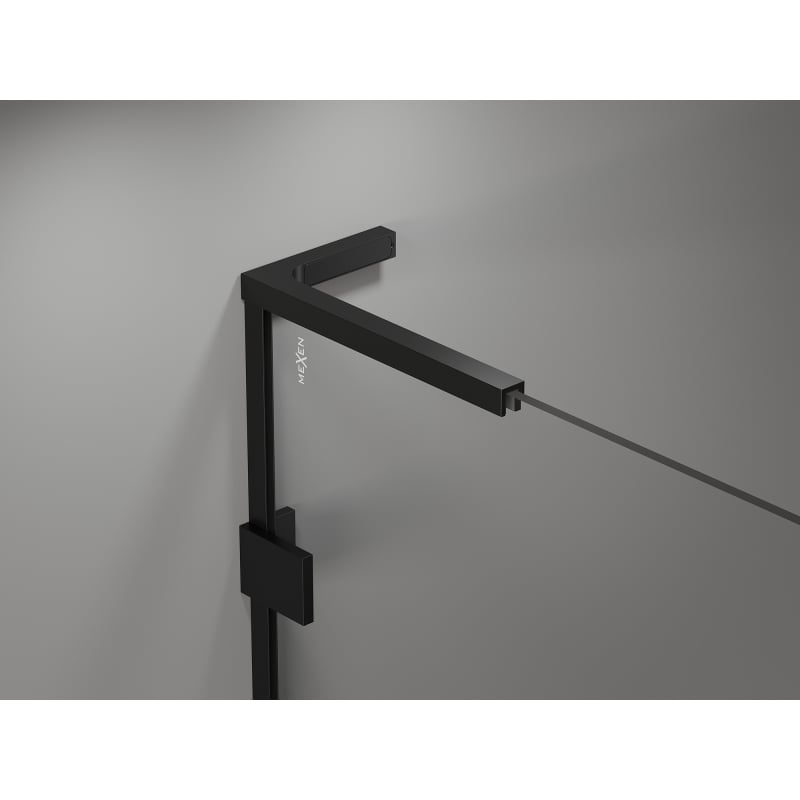 Mexen Lunar L pare-douche 2 volets droit 100 x 150 cm, transparent, noir - 897L-100-100-70-00-P