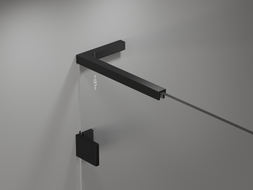 Mexen Lunar L pare-douche 2 volets droit 100 x 150 cm, transparent, noir - 897L-100-100-70-00-P