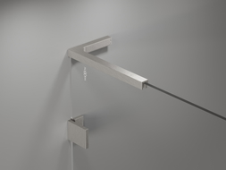 Mexen Lunar L paroi de baignoire à deux volets droite 80 x 150 cm, transparent, nickel brossé - 897L-080-100-97-00-P