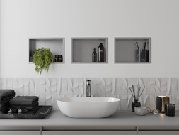 Mexen X-Wall-R étagère encastrée avec rebord 30 x 20 cm, inox - 1910302010