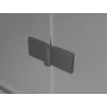 Mexen Lunar L paravent de baignoire à 2 volets gauche 110 x 150 cm, transparent, gun metal - 897L-110-100-95-00-L