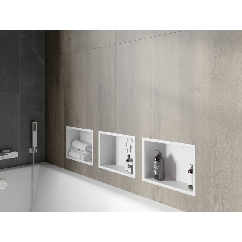 Mexen X-Wall-R étagère enclavée avec rebord 30 x 20 cm, blanche - 1920302010
