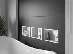 Mexen X-Wall-R étagère encastrable avec rebord 30 x 20 cm, blanche - 1920302010