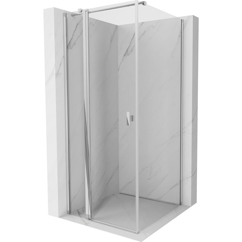 Mexen Mist T cabine de douche pivotante 85 x 85 cm, transparent, chromé - 8A4T-085-085-01-00