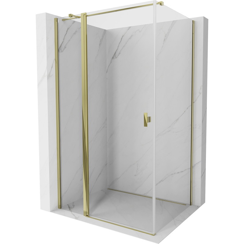 Mexen Mist T cabine de douche battante 75 x 80 cm, transparent, or - 8A4T-075-080-50-00