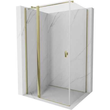 Mexen Mist T cabine de douche pivotante 85 x 80 cm, transparent, or - 8A4T-085-080-50-00