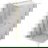 Mexen Mist T cabine de douche pivotante 80 x 95 cm, transparent, or - 8A4T-080-095-50-00
