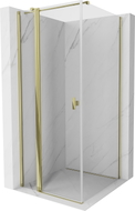 Mexen Mist T cabine de douche pivotante 100 x 100 cm, transparent, or - 8A4T-100-100-50-00