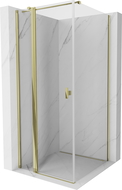 Mexen Mist T cabine de douche pivotante 110 x 110 cm, transparent, or - 8A4T-110-110-50-00