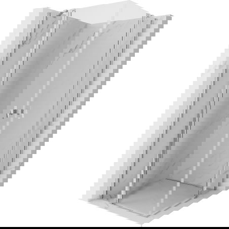 Mexen Mist Duo cabine de douche pivotante 70 x 70 cm, transparent, chrome - 8A4-070-070-01-00