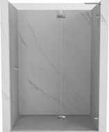 Mexen Lunar L portes de douche pivotantes droite 135 cm, transparentes, chrome - 834L-135-000-01-00-P
