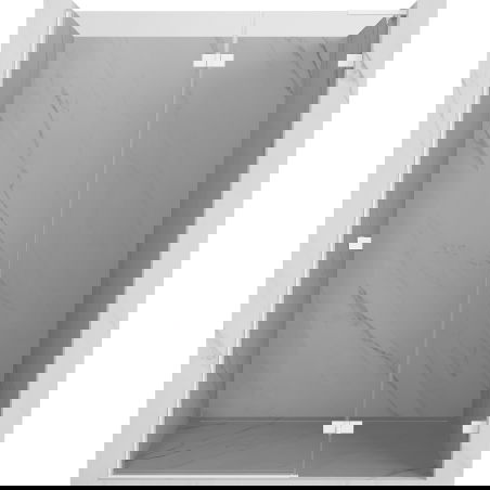 Mexen Lunar L porte de douche battante droite 130 cm, transparent, blanc - 834L-130-000-20-00-P