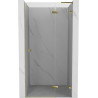 Mexen Lunar L porte de douche pivotante droite 125 cm, transparente, dorée - 834L-125-000-50-00-P