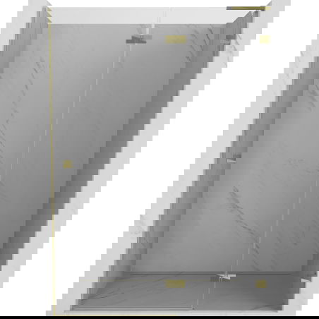 Mexen Lunar L porte de douche pivotante droite 140 cm, transparent, doré - 834L-140-000-50-00-P