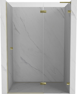 Mexen Lunar L portes de douche pivotantes droite 140 cm, transparent, or - 834L-140-000-50-00-P