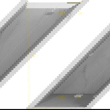 Mexen Lunar L porte de douche pivotante droite 120 cm, transparent, or brossé - 834L-120-000-55-00-P