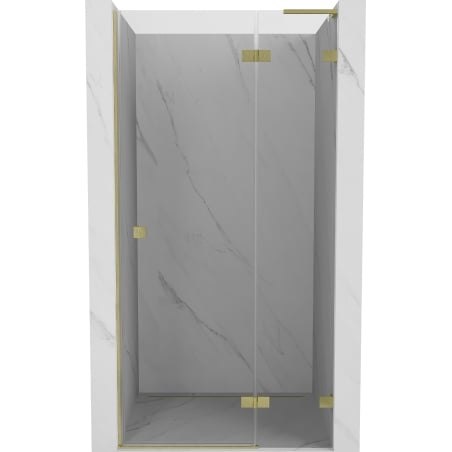 Mexen Lunar L porte de douche pivotante droite 125 cm, transparent, or brossé - 834L-125-000-55-00-P