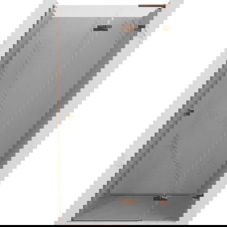 Mexen Lunar L porte de douche pivotante droite 85 cm, transparent, or rose - 834L-085-000-60-00-P