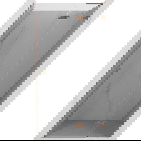 Mexen Lunar L porte de douche pivotante droite 95 cm, transparent, cuivre brossé - 834L-095-000-65-00-P