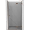 Mexen Lunar L porte de douche pivotante droite 110 cm, transparent, cuivre brossé - 834L-110-000-65-00-P