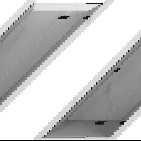 Mexen Lunar L porte de douche pivotante droite 75 cm, transparentes, noires - 834L-075-000-70-00-P